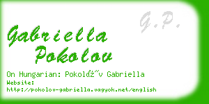 gabriella pokolov business card